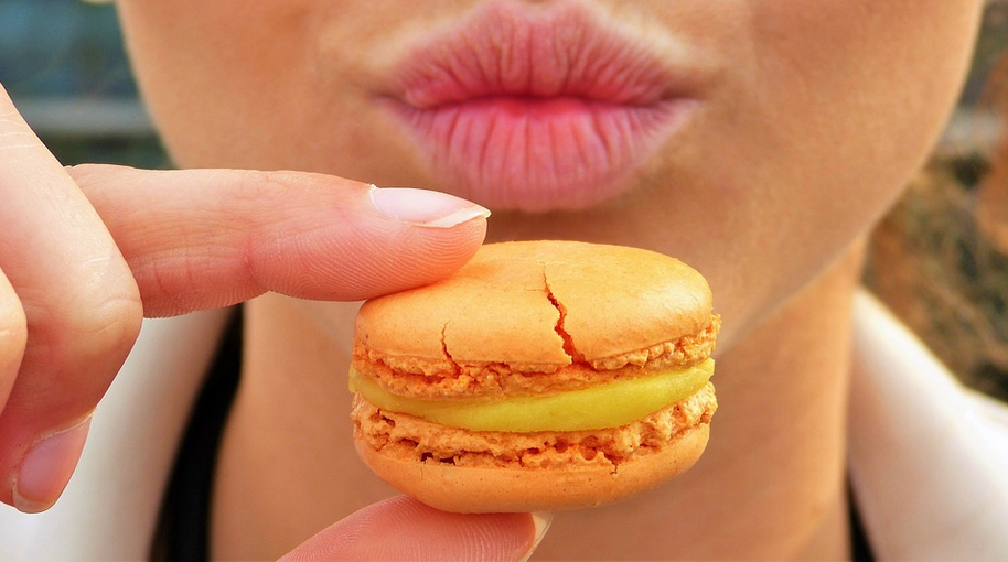 a woman eating